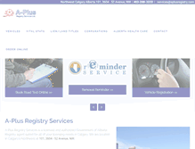 Tablet Screenshot of aplusregistry.com